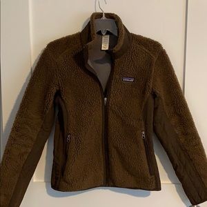 Patagonia brown Sherpa full zip fleece